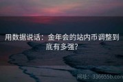 用数据说话：金年会的站内币调整到底有多强？