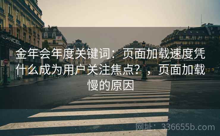 金年会年度关键词：页面加载速度凭什么成为用户关注焦点？，页面加载慢的原因